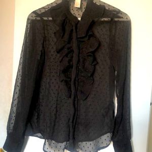 Ruffled Sheer top